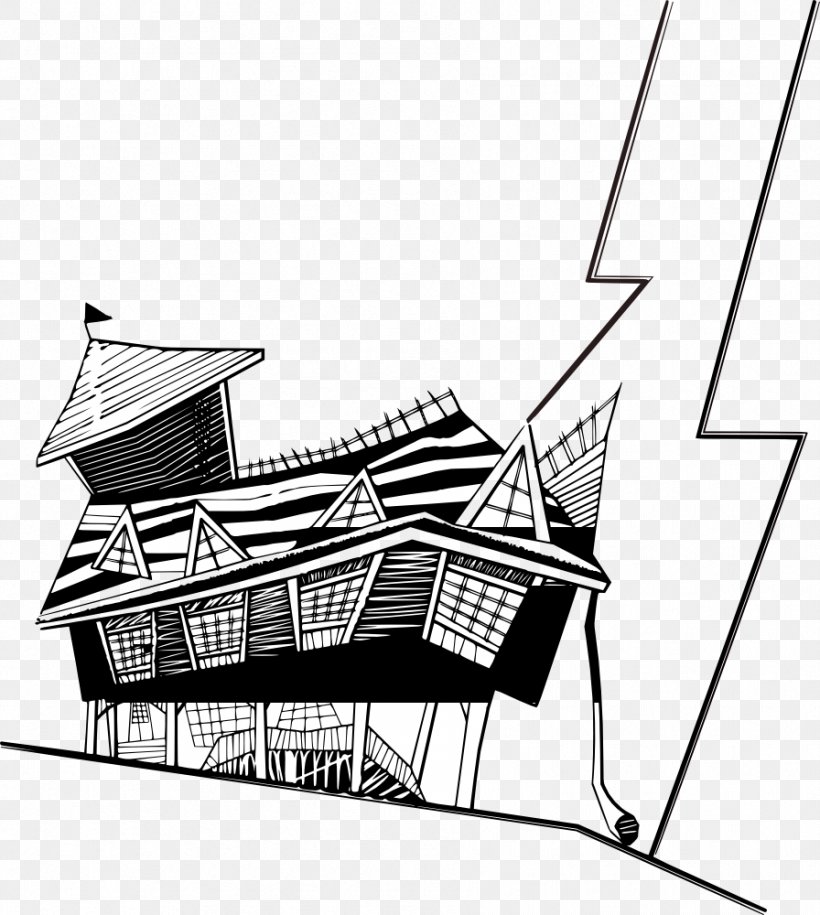 House Drawing Clip Art, PNG, 896x1000px, House, Art, Black And White, Crooked House, Drawing Download Free