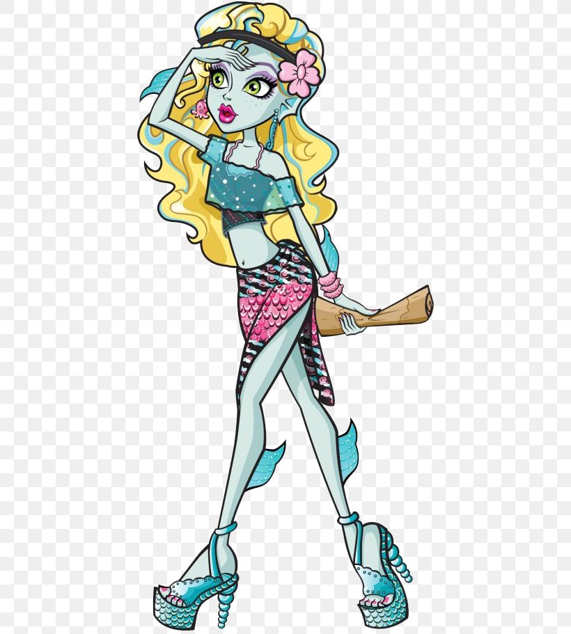 Monster High Lagoona Blue Doll Barbie, PNG, 435x911px, Watercolor, Cartoon, Flower, Frame, Heart Download Free