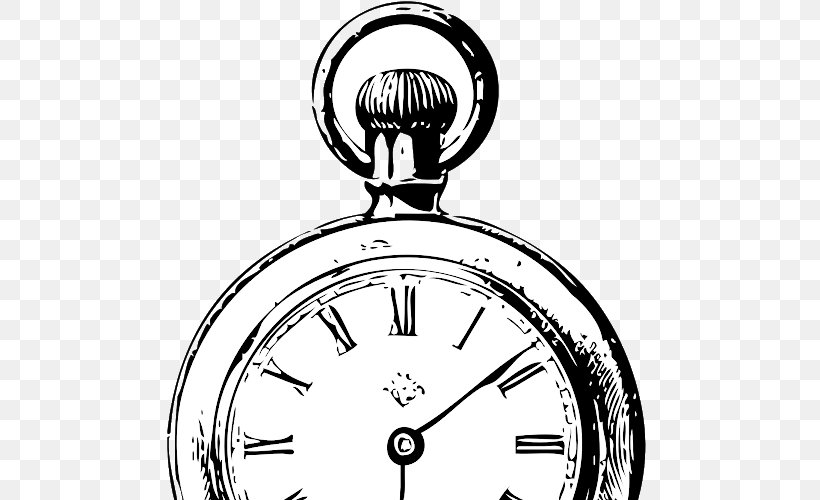 Pocket Watch Drawing Clock Sketch, PNG, 500x500px, Pocket Watch, Alarm Clocks, Artwork, Black And White, Clock Download Free