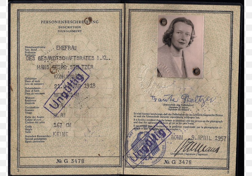 Identity Document Travel Document Germany German Passport, PNG, 1517x1060px, Identity Document, Cold War, Diplomat, Document, German Passport Download Free