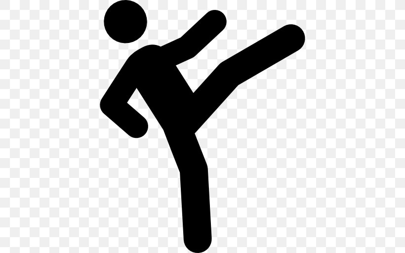 Karate Kick Taekwondo Sport, PNG, 512x512px, Karate, Area, Arm, Black And White, Chuck Norris Download Free