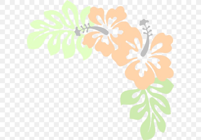 Hawaiian Flower Hibiscus Clip Art, PNG, 600x573px, Hawaii, Branch, Flora, Floral Design, Floristry Download Free