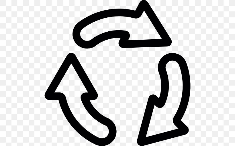 Recycling Symbol Arrow Recycling Bin Waste, PNG, 512x512px, Recycling Symbol, Area, Black And White, Brand, Logo Download Free