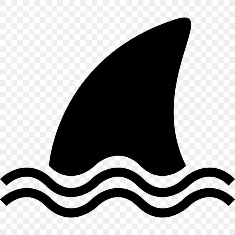 Shark Finning Great White Shark Clip Art, PNG, 1000x1000px, Shark, Black, Black And White, Fin, Fish Fin Download Free