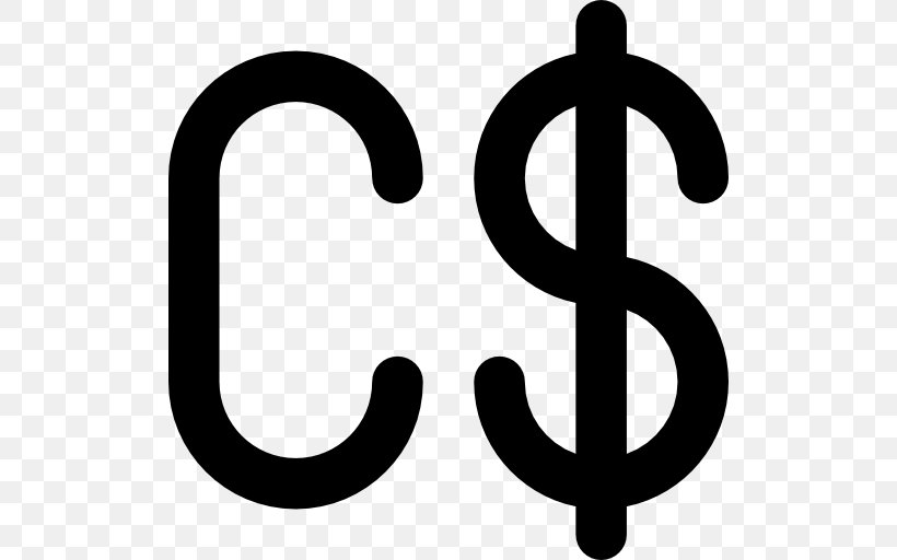 Canadian Dollar Currency Symbol, PNG, 512x512px, Canadian Dollar, Area, Bank, Black And White, Bureau De Change Download Free
