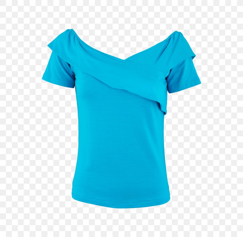 T-shirt Sleeve Shoulder Blouse Collar, PNG, 544x800px, Tshirt, Active Shirt, Aqua, Azure, Blouse Download Free