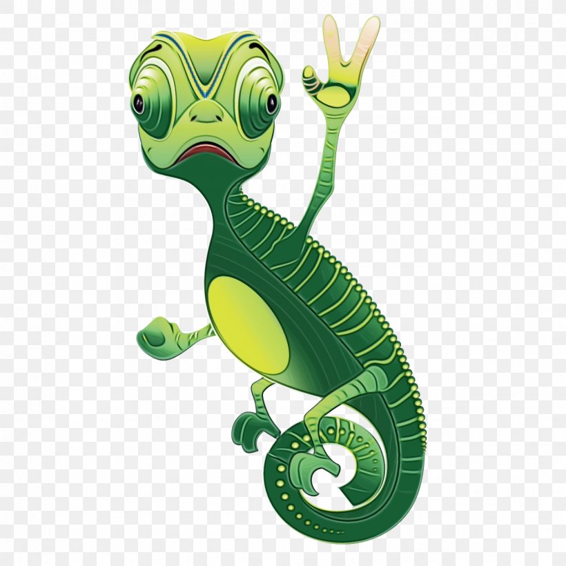 Green Gecko Reptile Cartoon Lizard, PNG, 1276x1276px, Watercolor, Animal Figure, Cartoon, Chameleon, Crocodile Download Free