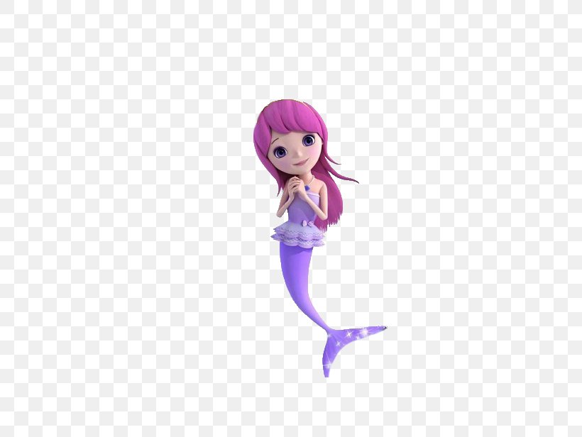 Mermaid, PNG, 525x616px, Purple, Doll, Drawing, Fictional Character, Figurine Download Free
