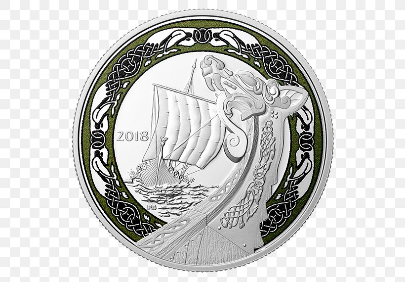 Silver Coin Canada Vikings Viking Ships, PNG, 570x570px, Coin, Canada, Coin Set, Currency, Figurehead Download Free