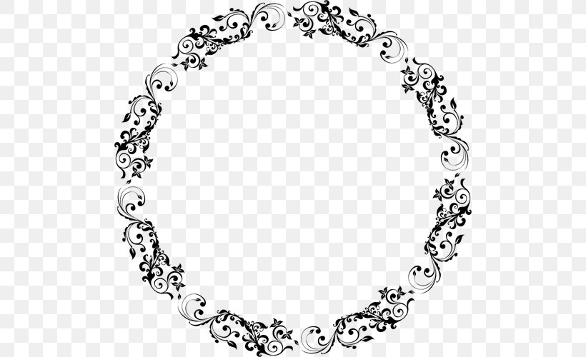 Circle Clip Art, PNG, 500x500px, Decorative Arts, Black And White, Body Jewelry, Bracelet, Jewellery Download Free