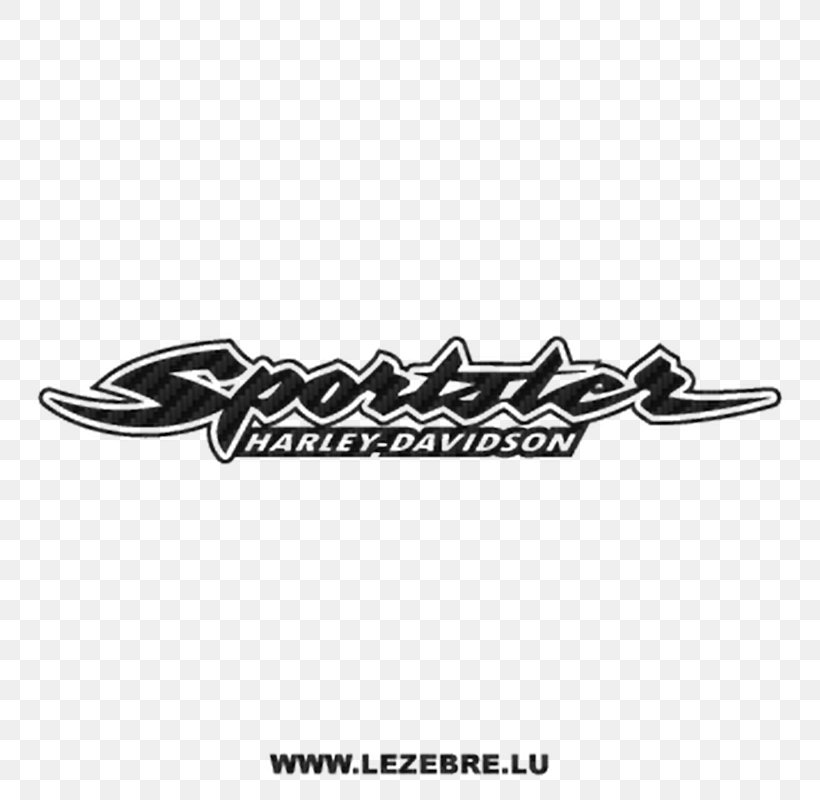 Harley-Davidson Sportster Motorcycle Sticker Decal, PNG, 800x800px, Harleydavidson, Automotive Design, Black And White, Bobber, Brand Download Free