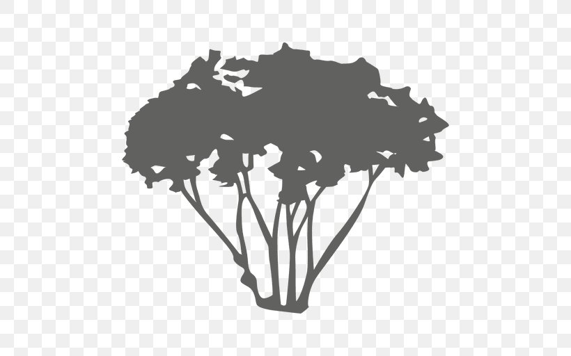 Silhouette Tree, PNG, 512x512px, Silhouette, Black, Black And White, Branch, Flora Download Free