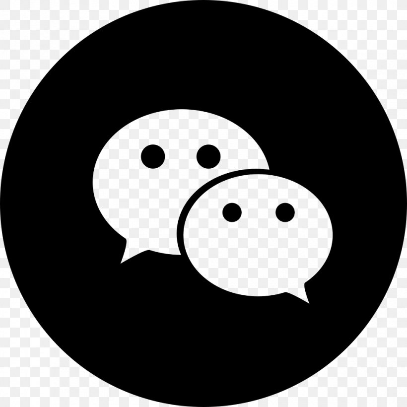 WeChat IPhone Multimedia Messaging Service, PNG, 980x980px, Wechat, Android, App Store, Black, Black And White Download Free
