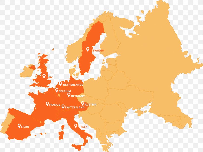 Europe Map Royalty-free, PNG, 1986x1490px, Europe, Geological Phenomenon, Map, Orange, Royaltyfree Download Free