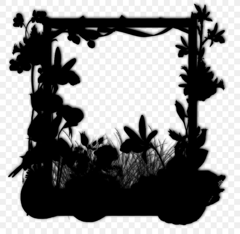 Graphics Picture Frames Leaf Font Silhouette, PNG, 800x800px, Picture Frames, Black M, Blackandwhite, Leaf, Picture Frame Download Free