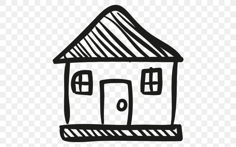 House Drawing Building Home, PNG, 512x512px, House, Area, Black, Black And White, Brand Download Free