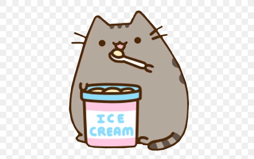 Ice Cream Cat Pusheen GIF, PNG, 512x512px, Ice Cream, Carnivoran, Cat, Cat Like Mammal, Chocolate Download Free