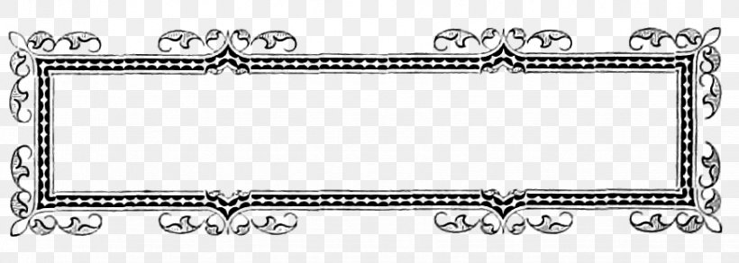 Rectangle Picture Frames Clip Art, PNG, 873x311px, Rectangle, Area, Black And White, Hardware Accessory, Line Art Download Free