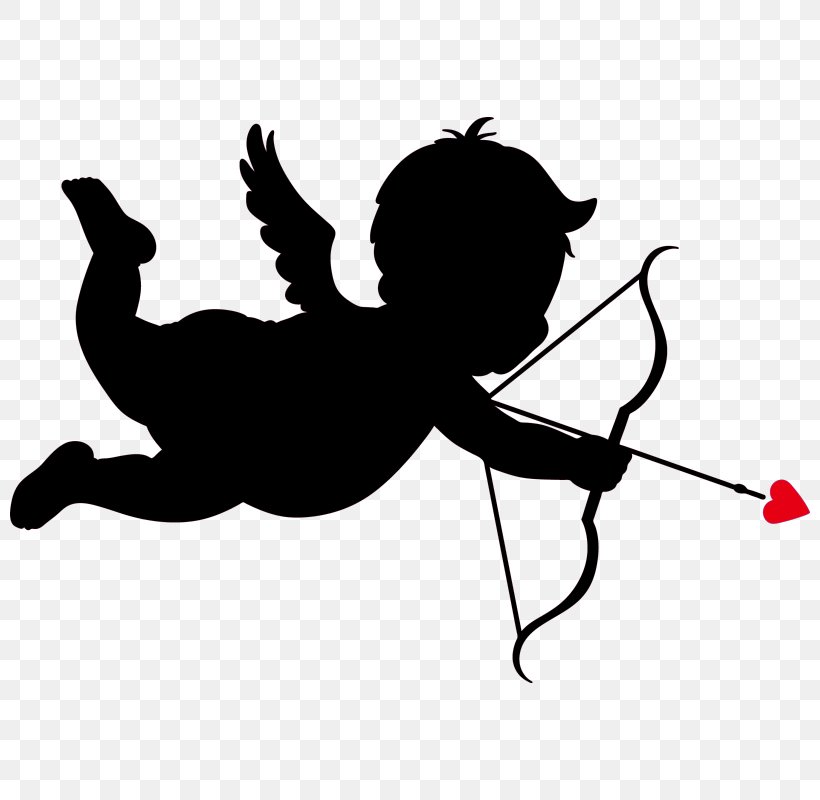 Valentine's Day Cupid 14 February Heart Clip Art, PNG, 800x800px, Cupid, Arm, Art, Artwork, Black Download Free