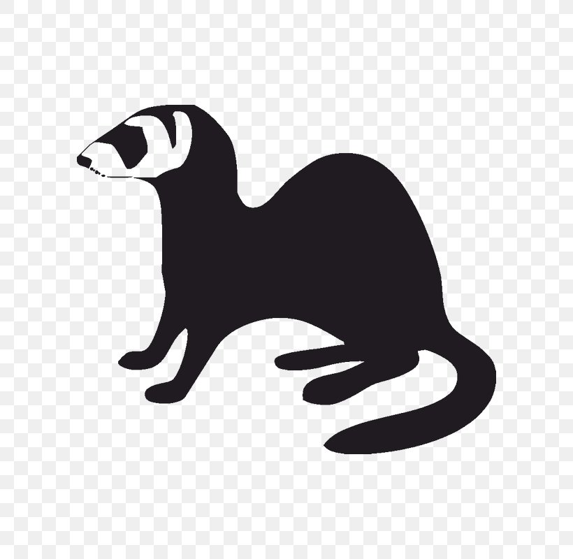 Black-footed Ferret Stoat Silhouette Least Weasel, PNG, 800x800px, Ferret, Animal, Art, Black And White, Blackfooted Ferret Download Free