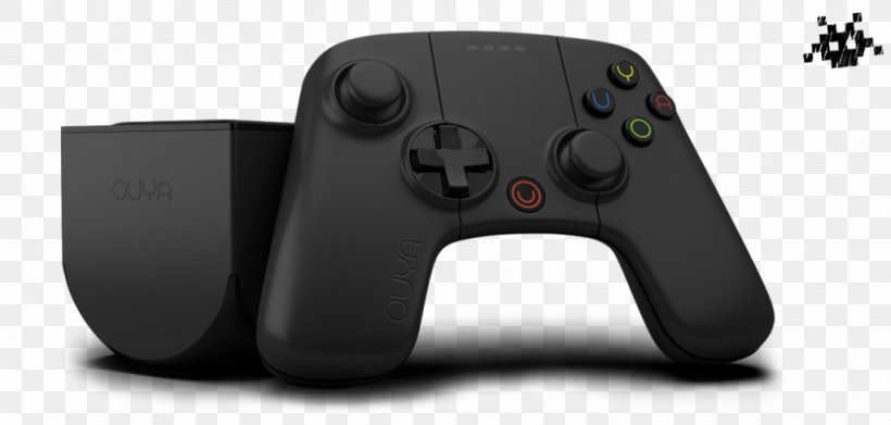 Ouya Game Controllers Joystick Video Game Consoles Video Games, PNG, 1024x489px, Ouya, All Xbox Accessory, Android, Computer Component, Electronic Device Download Free