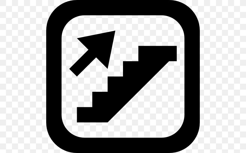 Stairs Icon, PNG, 512x512px, Emoticon, Area, Black, Black And White, Brand Download Free
