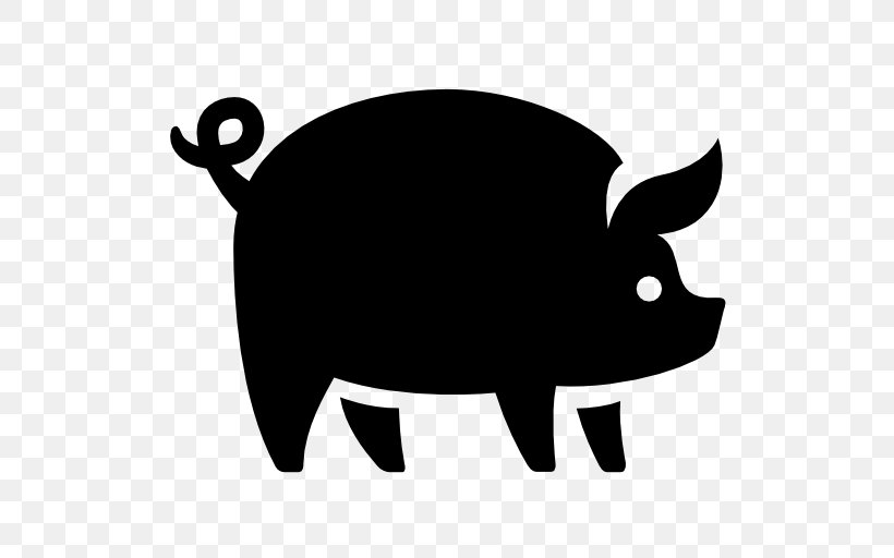 Pig, PNG, 512x512px, Pig, Artwork, Black, Black And White, Fauna Download Free