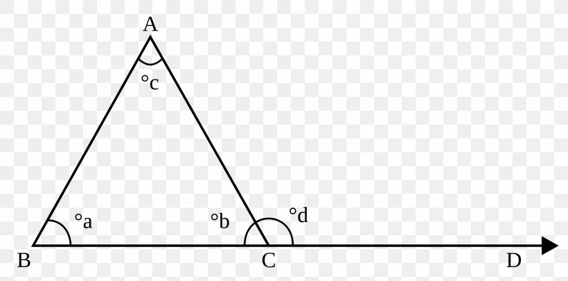 Internal Angle Vertex Angle Triangle Geometry, PNG, 2000x991px, Internal Angle, Angle Exterior, Area, Black And White, Convex Set Download Free