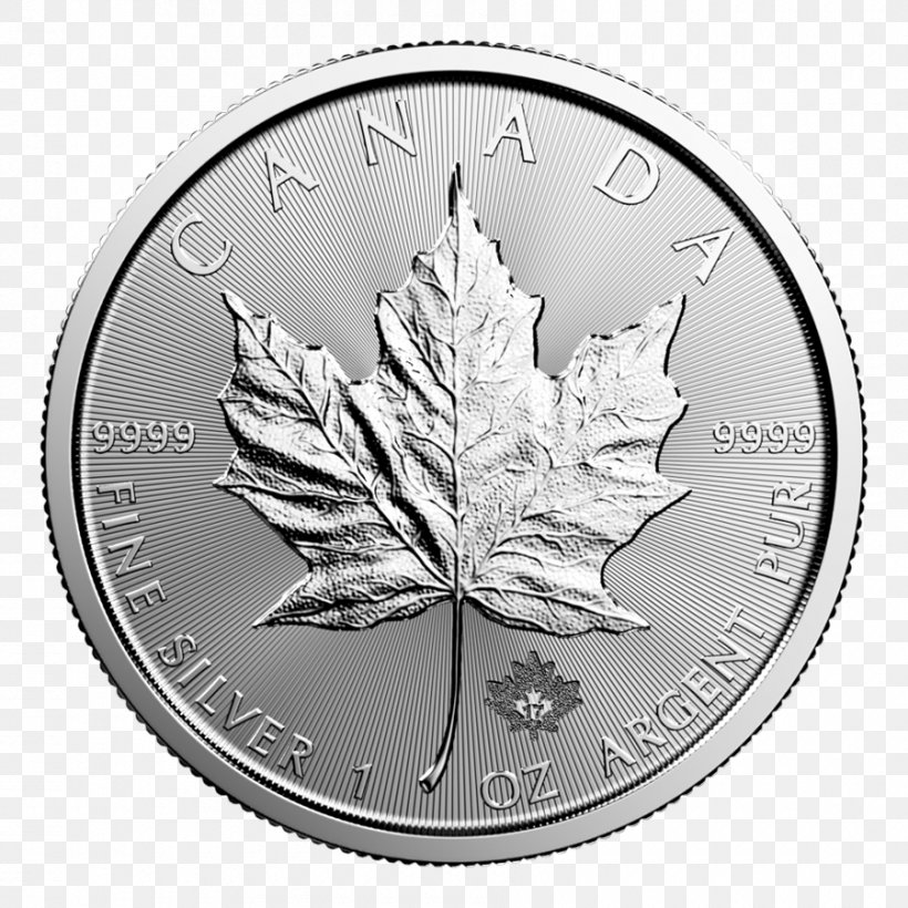 Canadian Silver Maple Leaf Silver Coin Bullion Coin Canadian Gold Maple Leaf, PNG, 900x900px, Canadian Silver Maple Leaf, Black And White, Bullion, Bullion Coin, Canadian Gold Maple Leaf Download Free