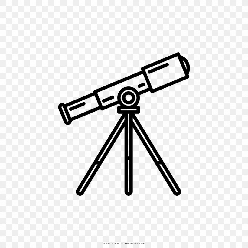 Drawing Telescope Coloring Book Optical Instrument, PNG, 1000x1000px, Drawing, Animaatio, Area, Black And White, Camera Download Free