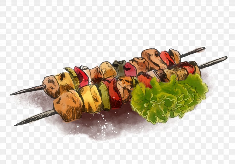 Barbecue Grill Kebab Skewer, PNG, 3889x2722px, Barbecue Grill, Animal Source Foods, Brochette, Cooking, Cuisine Download Free