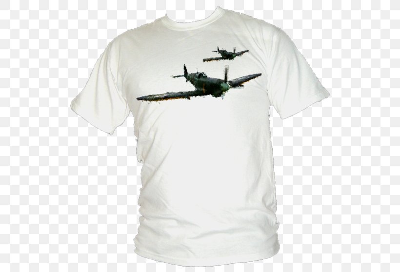 T-shirt Supermarine Spitfire Second World War Sleeve, PNG, 544x558px, Tshirt, Clothing, Cotton, Flight, Outerwear Download Free