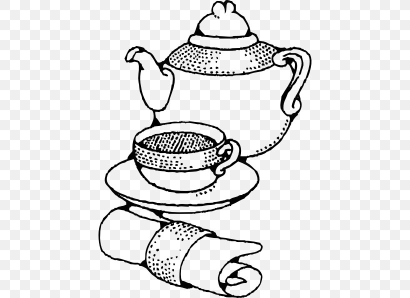 Teapot Coffee Cup Clip Art, PNG, 426x596px, Tea, Artwork, Black And White, Coffee, Coffee Cup Download Free