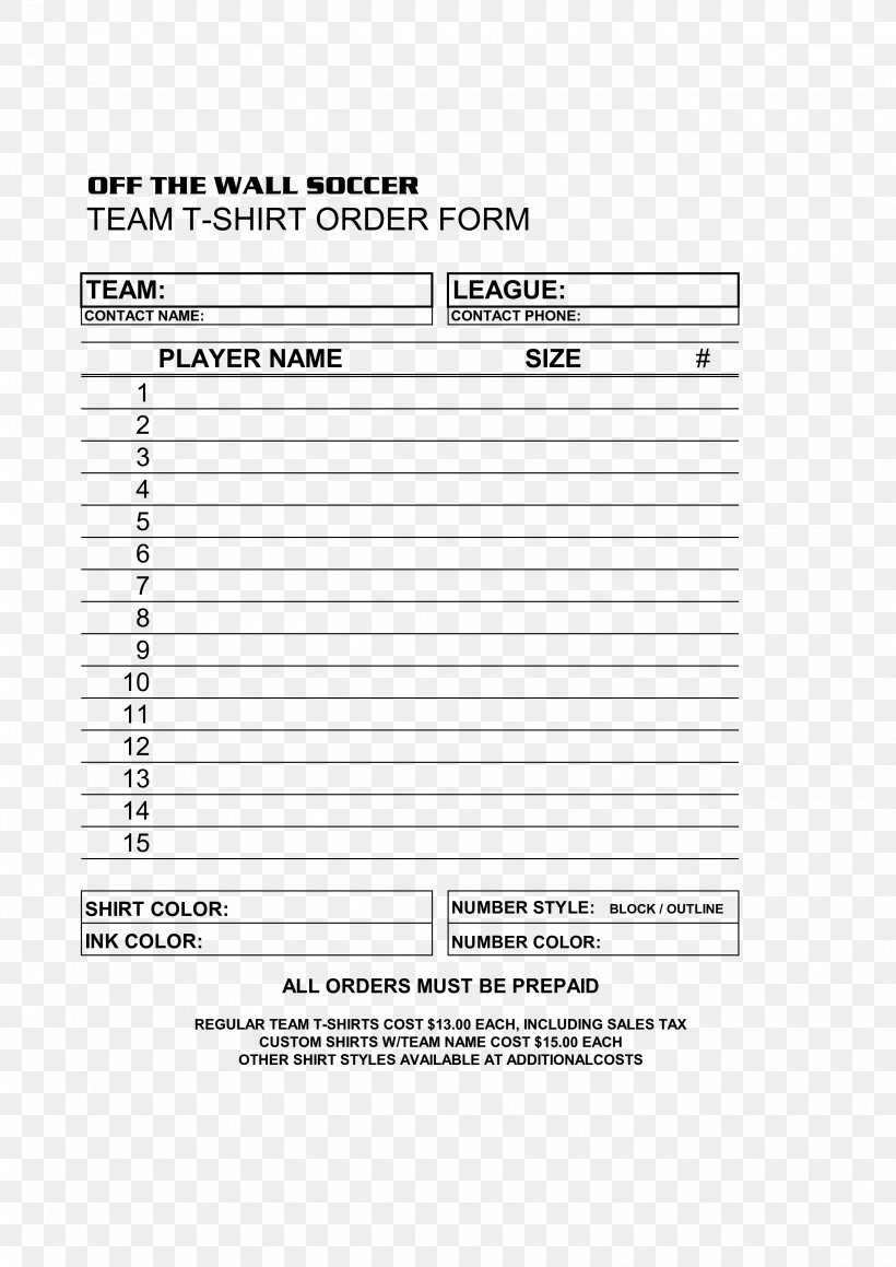 Template Document T-shirt Form Order, PNG, 2480x3508px, Template, Area, Diagram, Document, Form Download Free