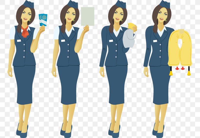 Airplane Flight Attendant Pre-flight Safety Demonstration, PNG, 759x567px, Airplane, Aircraft Cabin, Airline, Blue, Clothing Download Free