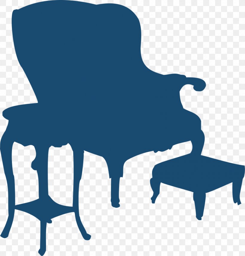 Table Chair Silhouette Clip Art, PNG, 862x900px, Table, Black And White, Chair, Furniture, Living Room Download Free