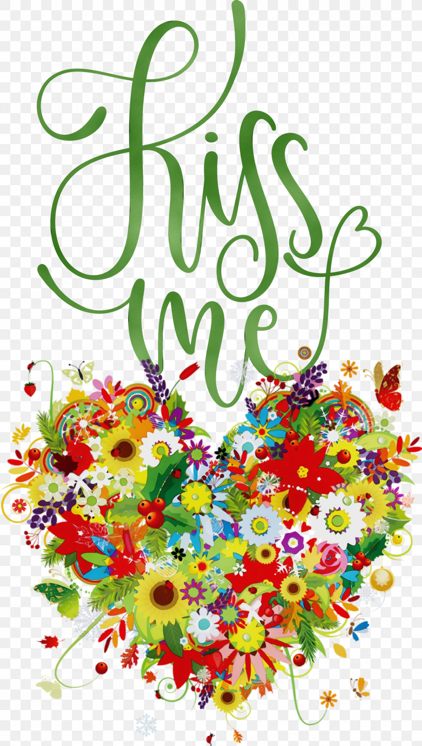 Floral Design, PNG, 1695x2999px, Kiss Me, Drawing, Floral Design, Flower, Flower Bouquet Download Free