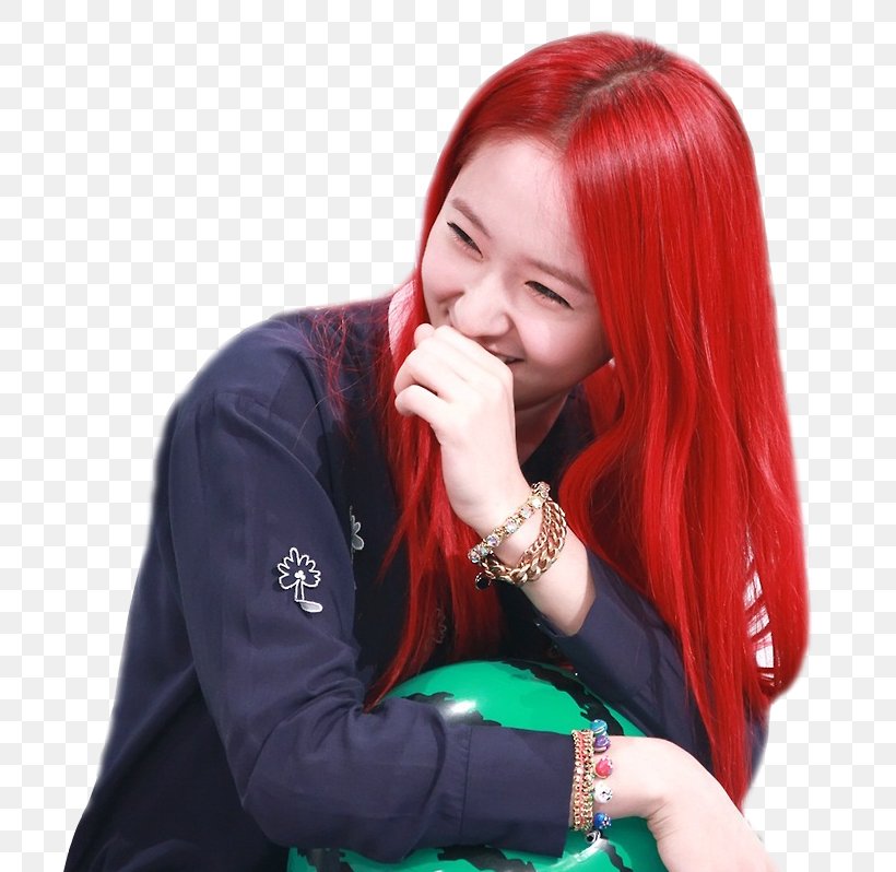 Krystal Jung Red Hair Hair Coloring, PNG, 766x798px, Watercolor, Cartoon, Flower, Frame, Heart Download Free