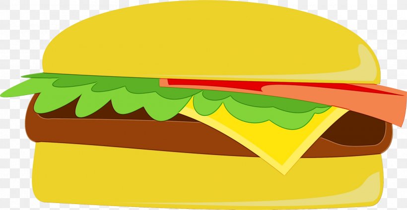 Background Green, PNG, 2400x1241px, Watercolor, Cheeseburger, Fast Food, Fast Food Restaurant, Food Download Free