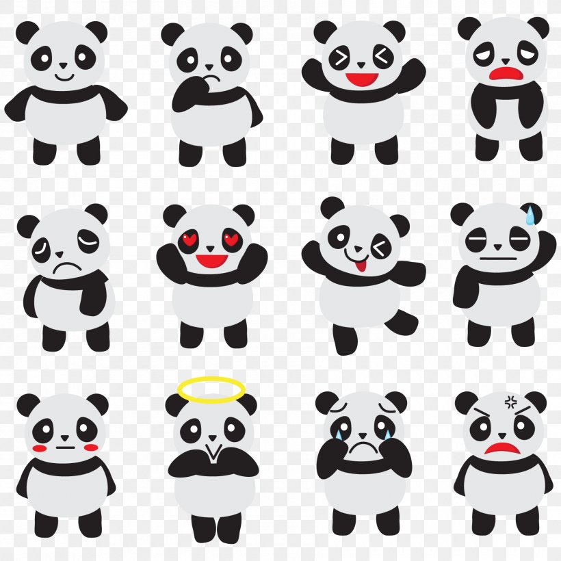 Giant Panda Bear Cuteness Clip Art, PNG, 1800x1800px, Giant Panda, Animal, Animation, Bear, Cuteness Download Free