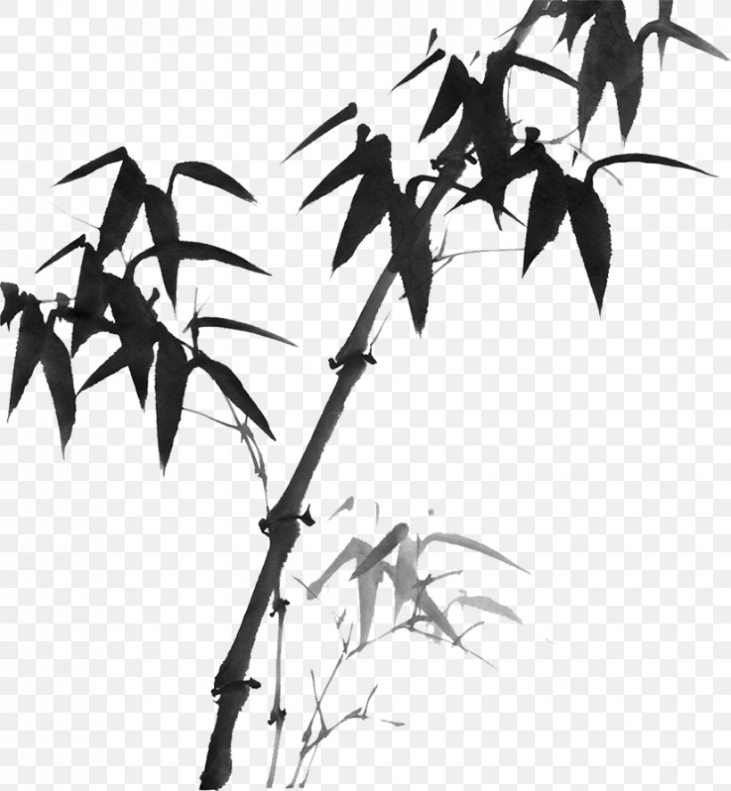 Ink Wash Painting Chinese Painting Bamboo Shan Shui, PNG, 826x895px, Ink Wash Painting, Art, Bamboo, Black And White, Branch Download Free