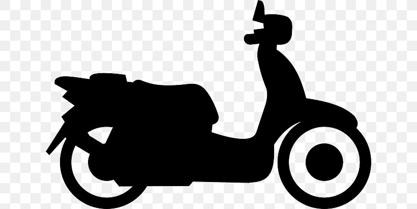 Scooter Motorcycle Piaggio Clip Art, PNG, 640x411px, Scooter, Artwork, Black And White, Drawing, Finger Download Free