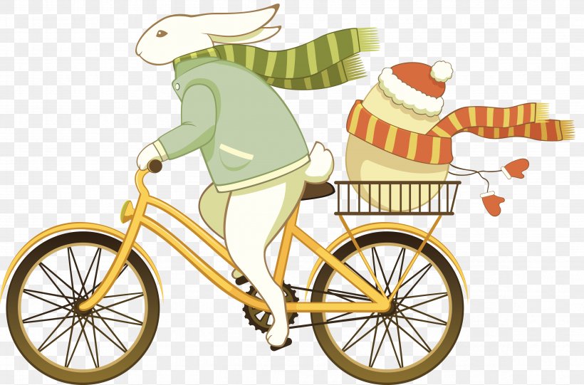 Easter Bunny Bicycle Rabbit Easter Egg, PNG, 4704x3105px, Easter Bunny, Bicycle, Bicycle Accessory, Bicycle Basket, Bicycle Frame Download Free