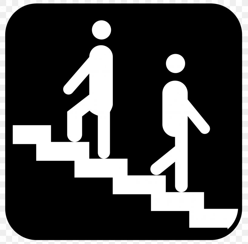 Stairs Escalator Logo Handrail Clip Art, PNG, 2000x1970px, Stairs, Area, Black And White, Brand, Decal Download Free