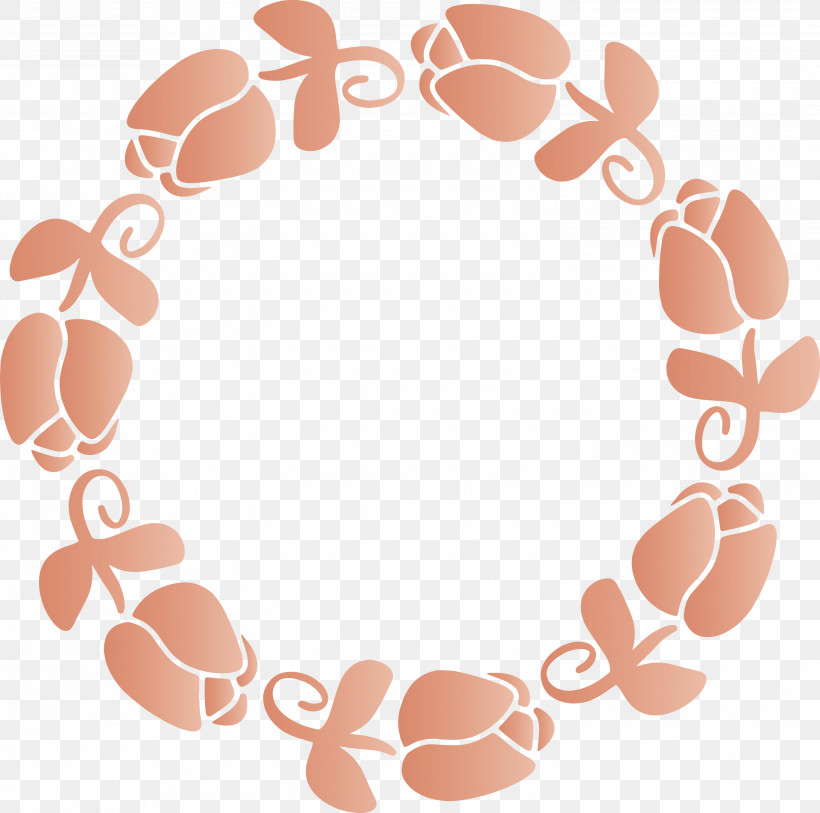 Tulip Frame Easter Frame, PNG, 3000x2975px, Tulip Frame, Circle, Easter Frame, Jewellery, Peach Download Free