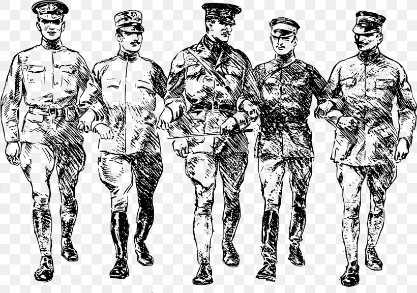 World War II Clip Art Soldier, PNG, 1280x900px, World War I, Black And White, Costume Design, Drawing, Human Download Free