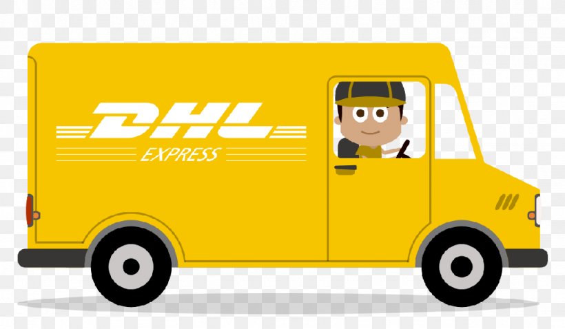 DHL EXPRESS Courier Cargo Mail DHL Global Forwarding, PNG, 1024x597px, Dhl Express, Automotive Design, Brand, Bus, Car Download Free