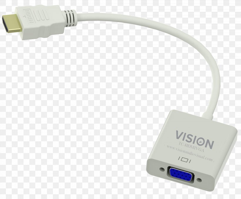 HDMI Adapter VGA Connector Video Graphics Array Electrical Cable, PNG, 4360x3598px, Hdmi, Adapter, Analog Signal, Bnc Connector, Cable Download Free