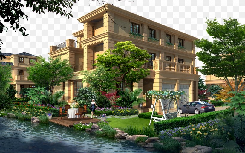Villa Landscape Architecture Garden Greening, PNG, 3600x2250px, Villa, Apartment, Architectural Engineering, Architecture, Building Download Free