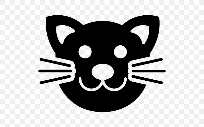 Pet Icon, PNG, 512x512px, Whiskers, Black, Black And White, Carnivoran, Cat Download Free